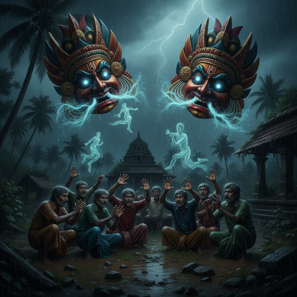 यक्षगान मुखौटे: जब आत्माएं जागती हैं - कर्नाटक की प्राचीन कला का भयावह रहस्य